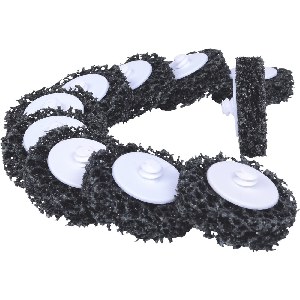 Produktabbildung Nr. 5: KS TOOLS Ersatz-Schleifpads, Ø50mm, Strip Rad schwarz, 10er Pack