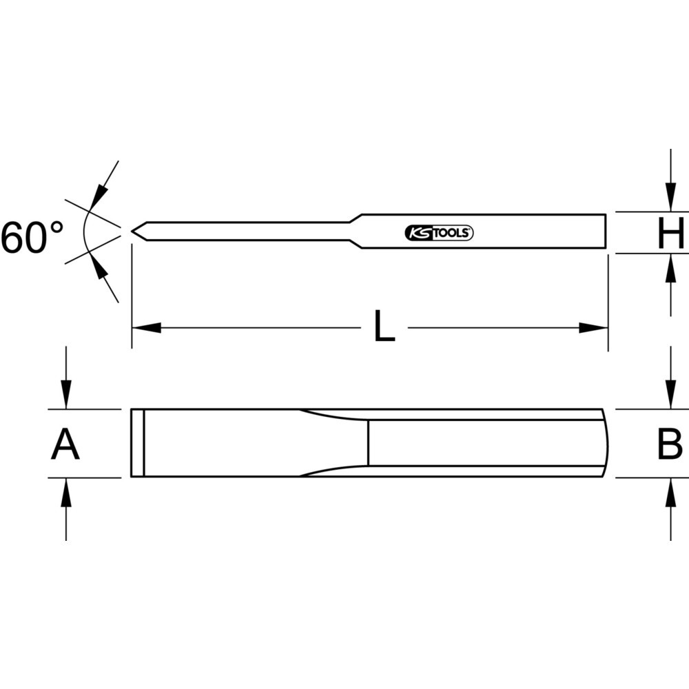 Produktabbildung Nr. 1: KS TOOLS Schlitzmeißel, 230mm