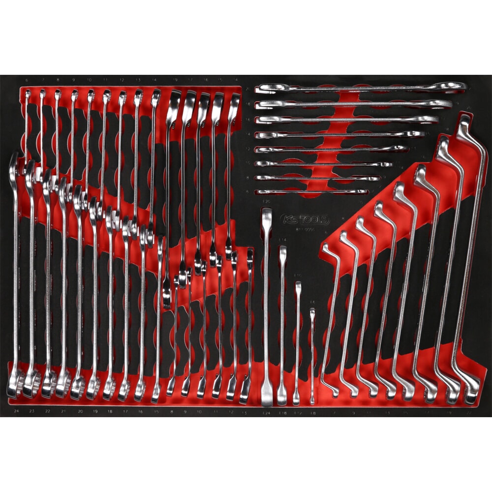 Produktabbildung Nr. 1: KS TOOLS Schraubenschlüssel-Satz in Schaumstoffeinlage, 50-tlg