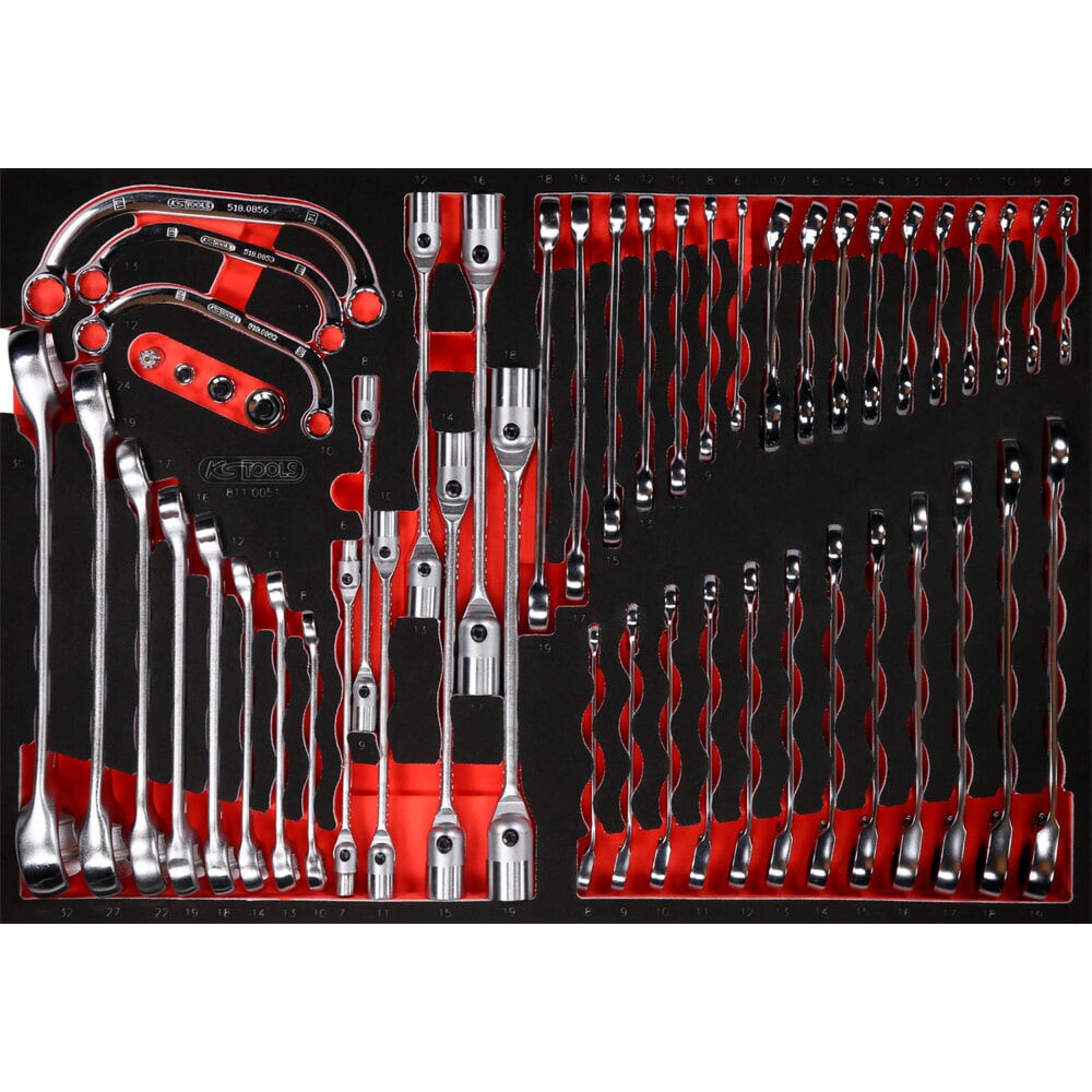 Produktabbildung Nr. 1: KS TOOLS Schraubenschlüssel-Satz in Schaumstoffeinlage, 51-tlg