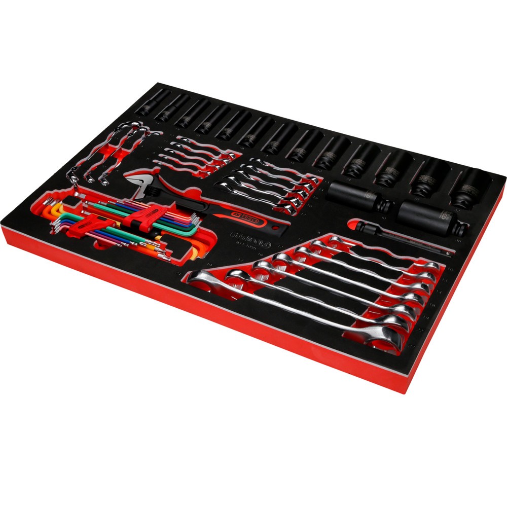 Produktabbildung Nr. 4: KS TOOLS Schraubenschlüssel- / und Kraft-Stecknuss-Satz in Schaumstoffeinlage, 55-tlg