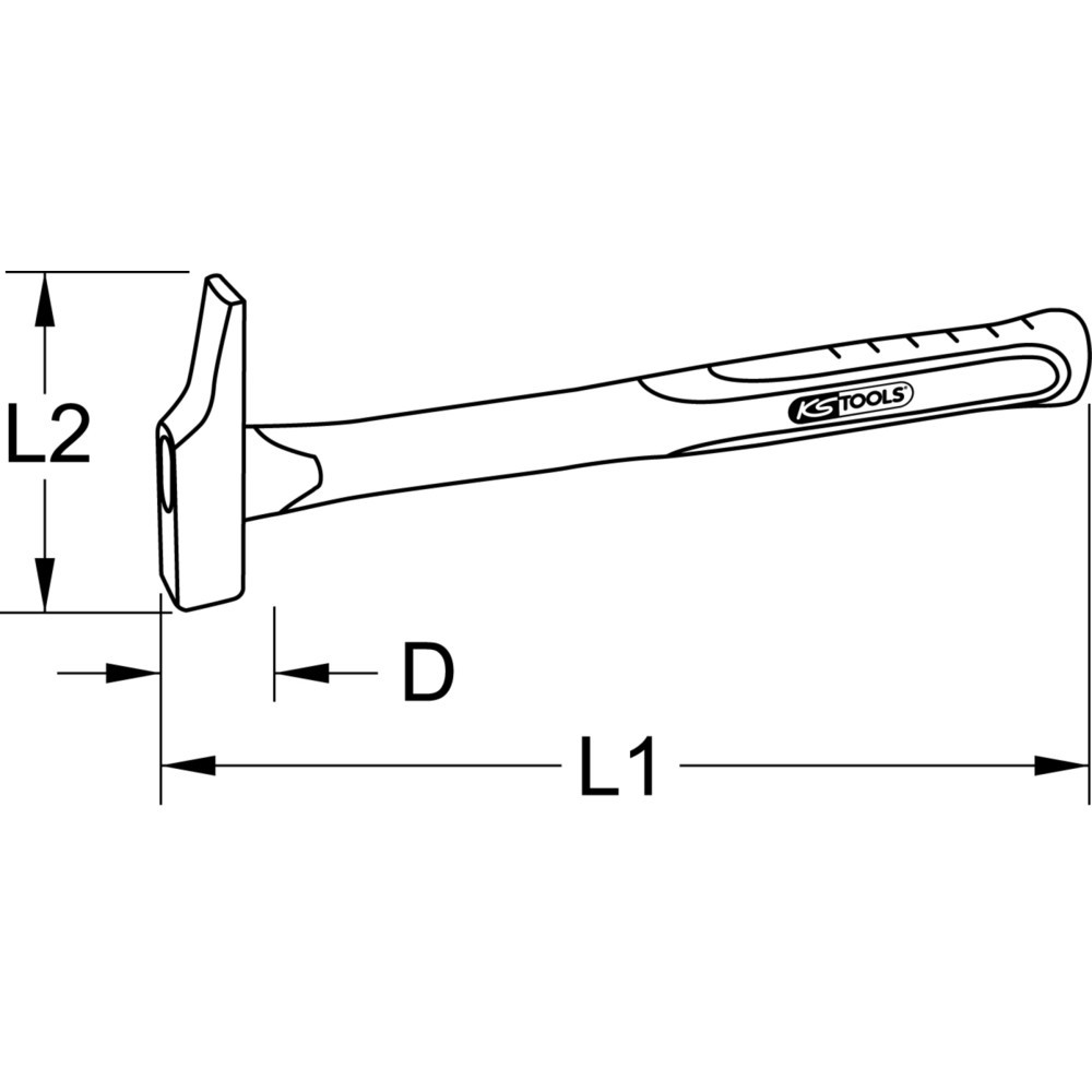 Produktabbildung Nr. 5: KS TOOLS Schreinerhammer, französische Form, 200g