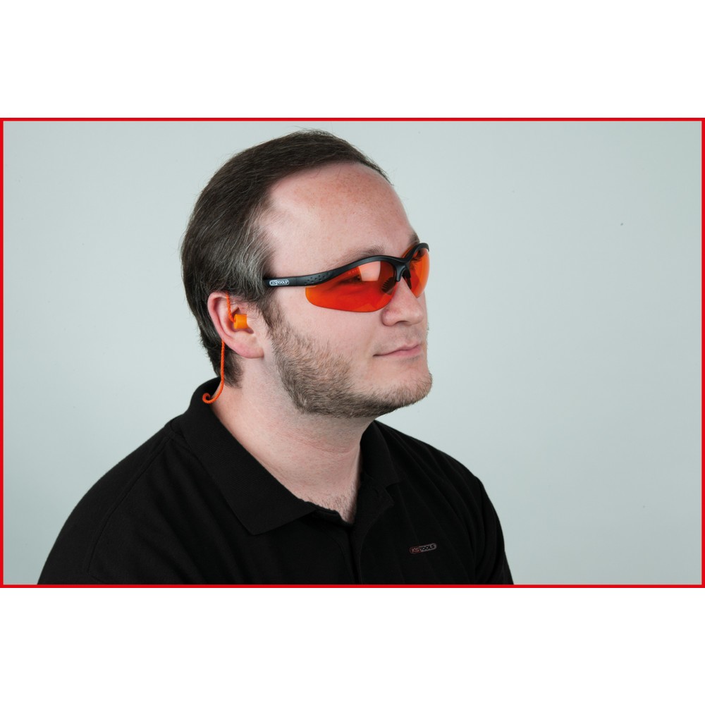 Produktabbildung Nr. 4: KS TOOLS Schutzbrille-transparent, mit Ohrstöpsel