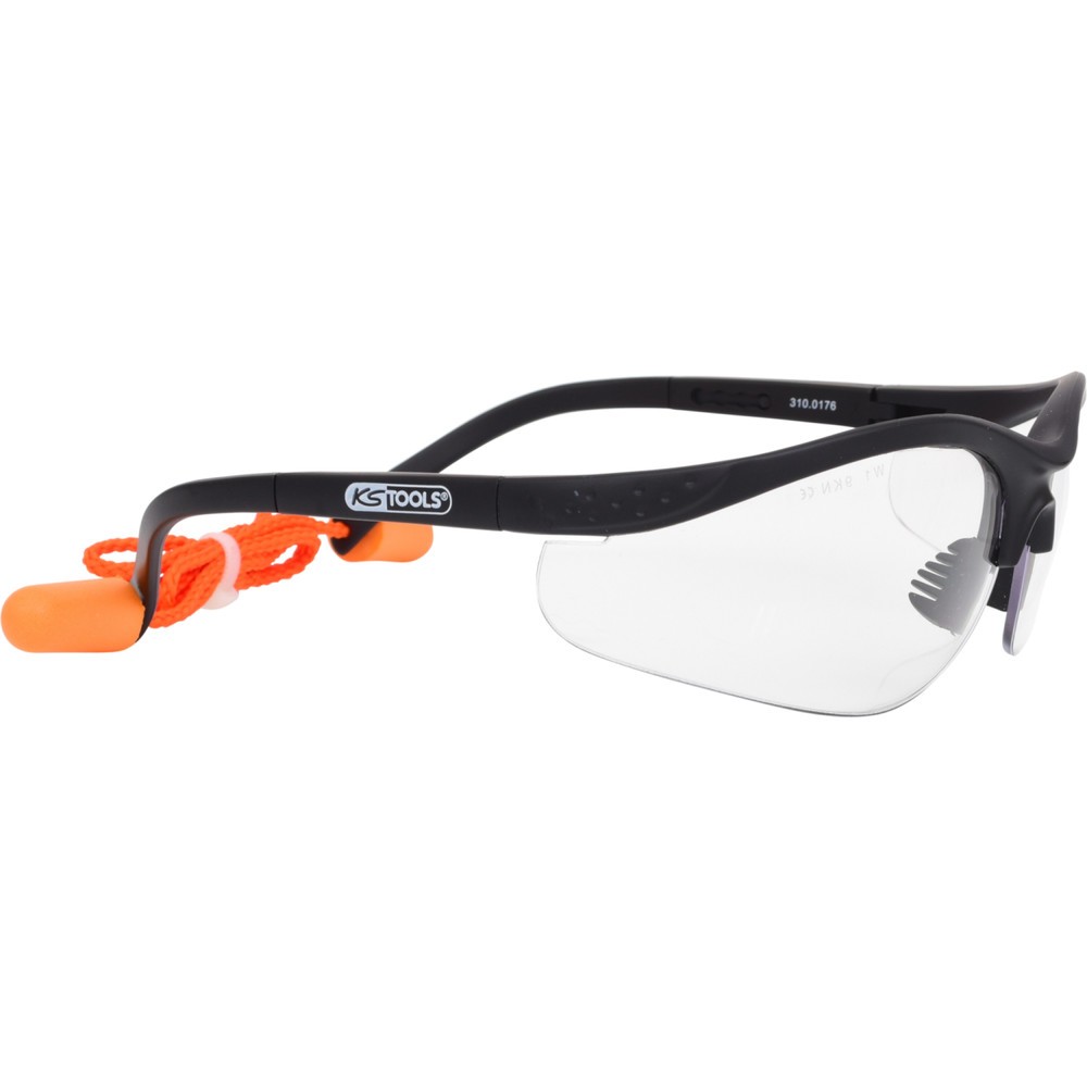 Produktabbildung Nr. 8: KS TOOLS Schutzbrille-transparent, mit Ohrstöpsel