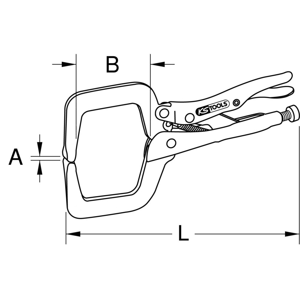 Produktabbildung Nr. 6: KS TOOLS Schweiß-Klammer-Gripzange mit Easy-Release, 165mm