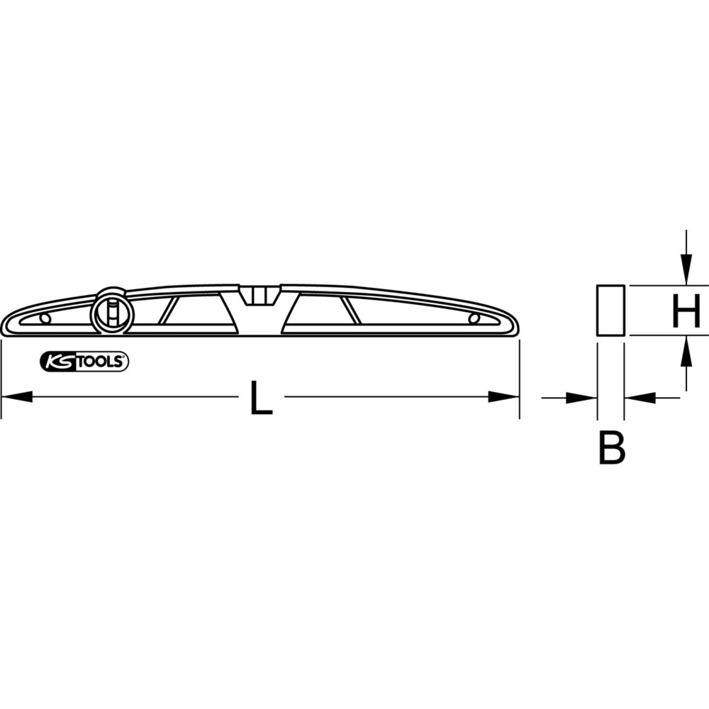 Produktabbildung Nr. 2: KS TOOLS Schwere Aluminiumdruckguss-Wasserwaage Trapezform, 500mm
