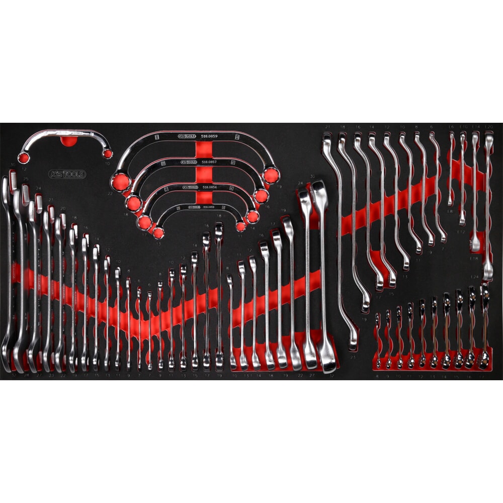 Produktabbildung Nr. 1: KS TOOLS Schraubenschlüssel-Satz in Schaumstoffeinlage, 54-tlg