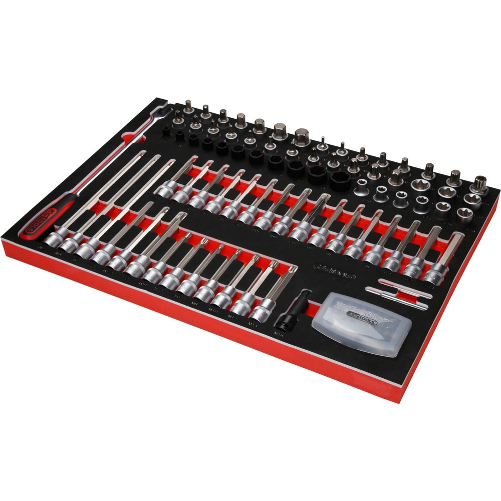 Produktabbildung Nr. 4: KS TOOLS 1/2'' Bit-Stecknuss-Satz in Schaumstoffeinlage, 111-tlg