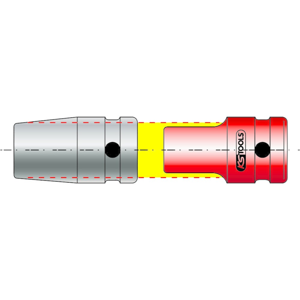 Produktabbildung Nr. 2: KS TOOLS 1/2" Sechskant-Kraft-Stecknuss-Satz, kurz, 12-tlg