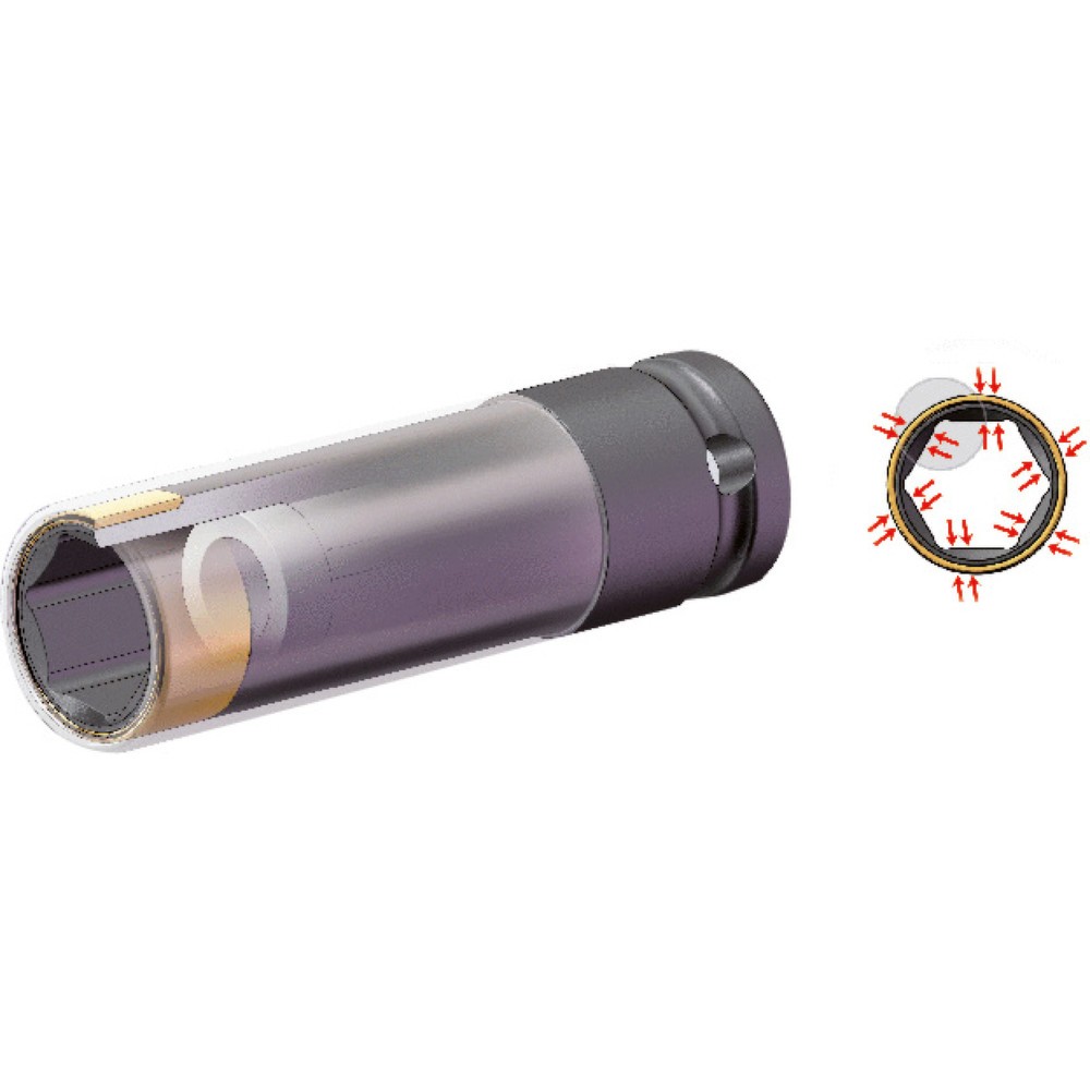 Produktabbildung: KS TOOLS SlimPOWER Impact-Stecknuss-Satz, extra lang, 2-tlg, 1/2", 17+19mm