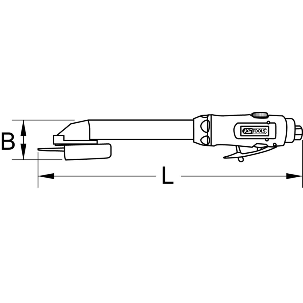 Produktabbildung Nr. 13: KS TOOLS 1/4" SlimPOWER Mini-Druckluft-Stab-Trennschleifer, kurz