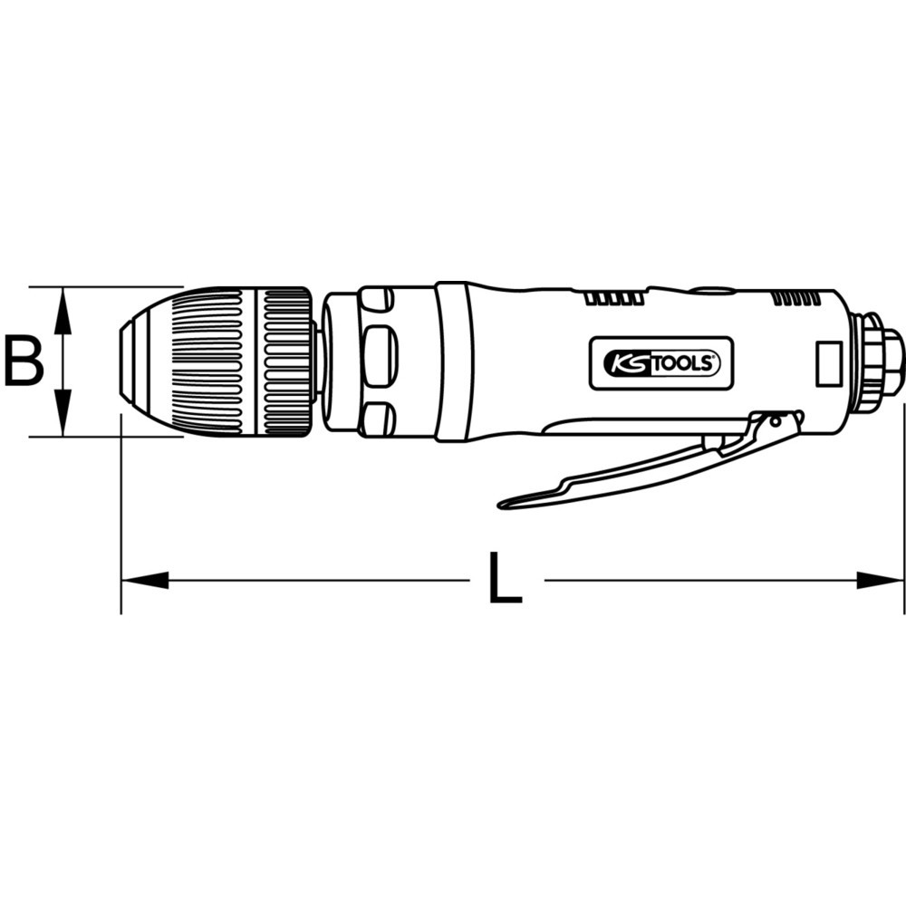 Produktabbildung Nr. 11: KS TOOLS 3/8" SlimPOWER Mini-Druckluft-Stabbohrmaschine, 7.000U/min
