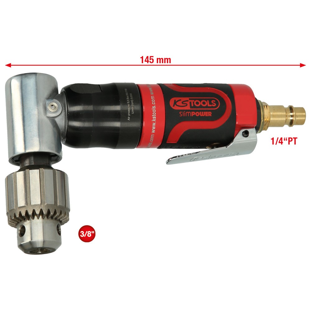 Produktabbildung Nr. 1: KS TOOLS 3/8"SlimPOWER Mini-Druckluft-Winkelbohrmaschine