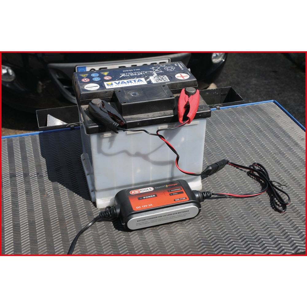 Produktabbildung: KS TOOLS SMARTcharger Schnellkontaktkabel mit Krokodilpolklemmen