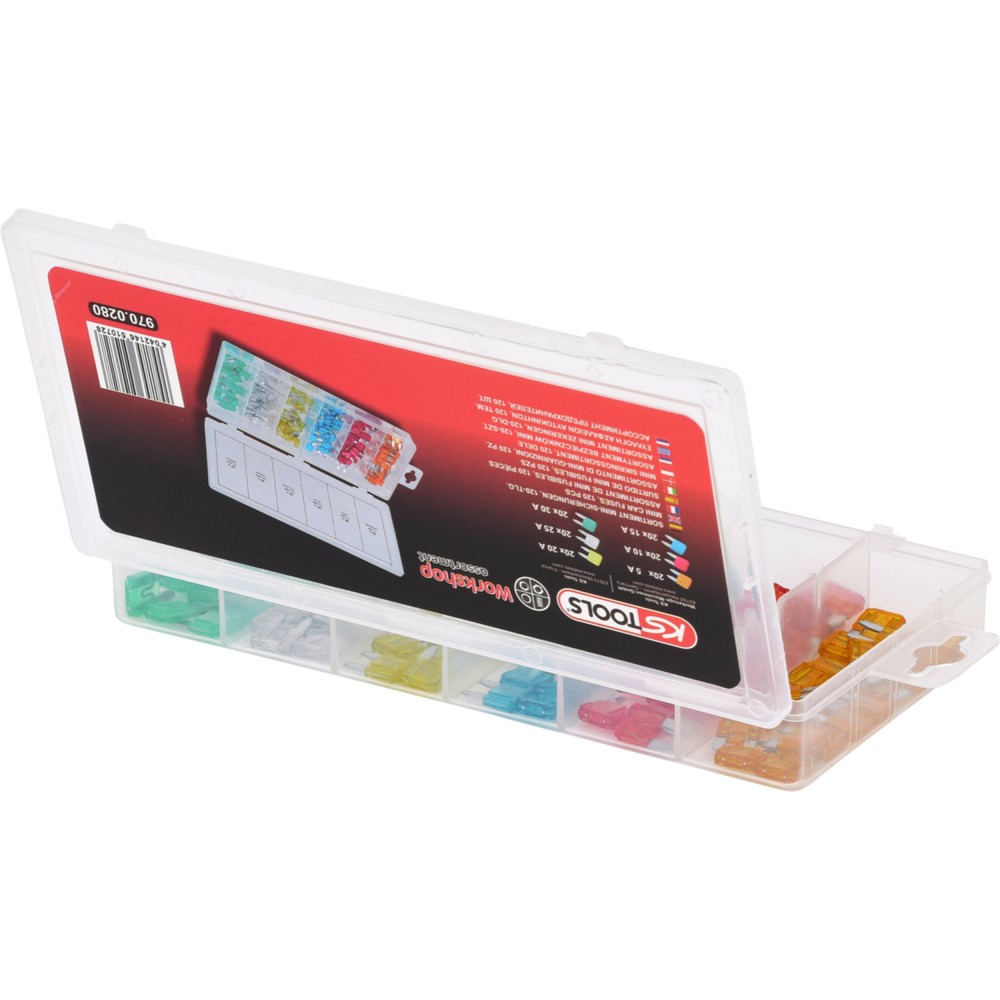 Produktabbildung Nr. 4: KS TOOLS Sortiment Mini-Sicherungen, 5-30A, 120-tlg