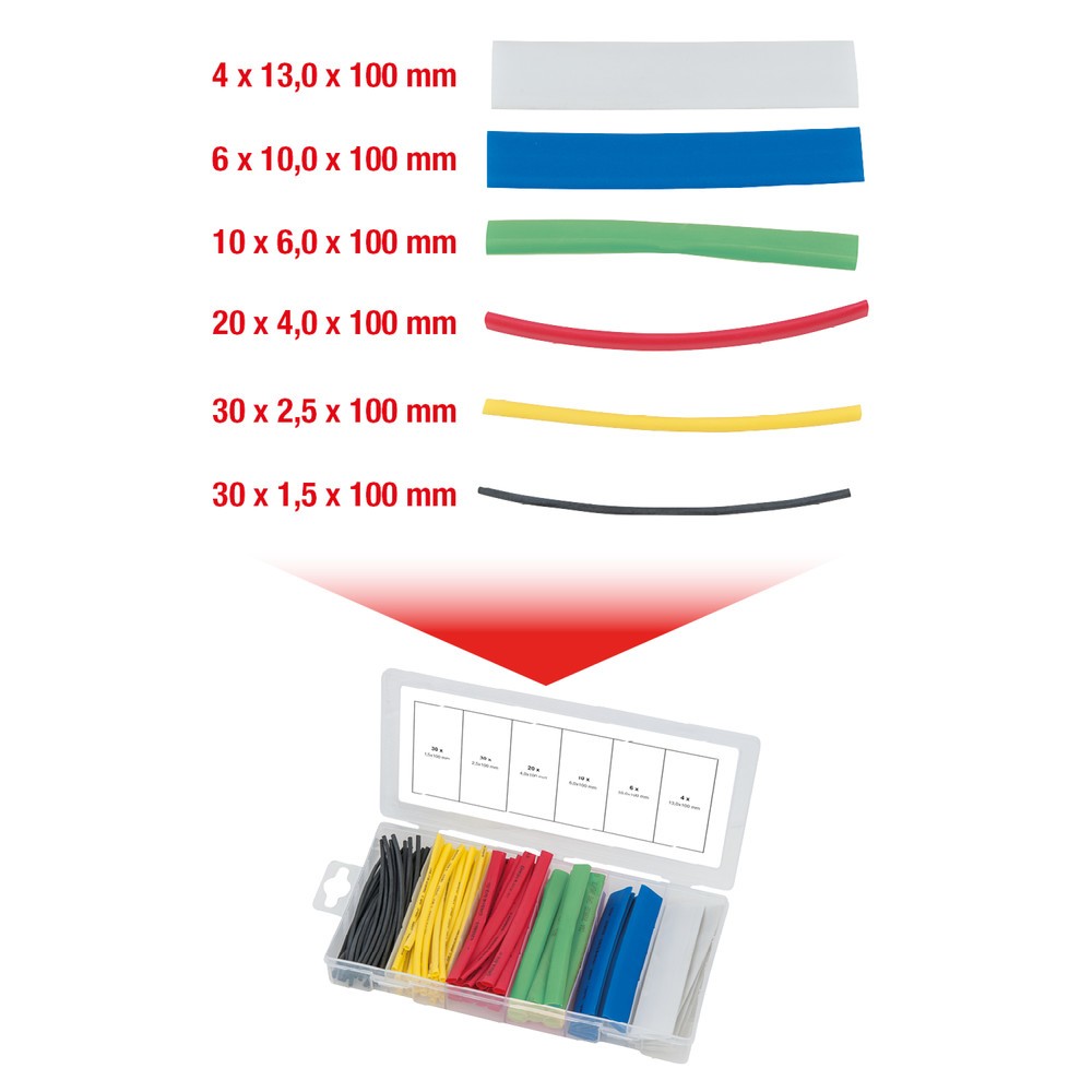 Produktabbildung Nr. 2: KS TOOLS Sortiment Schrumpfschläuche, farbig, 100-tlg