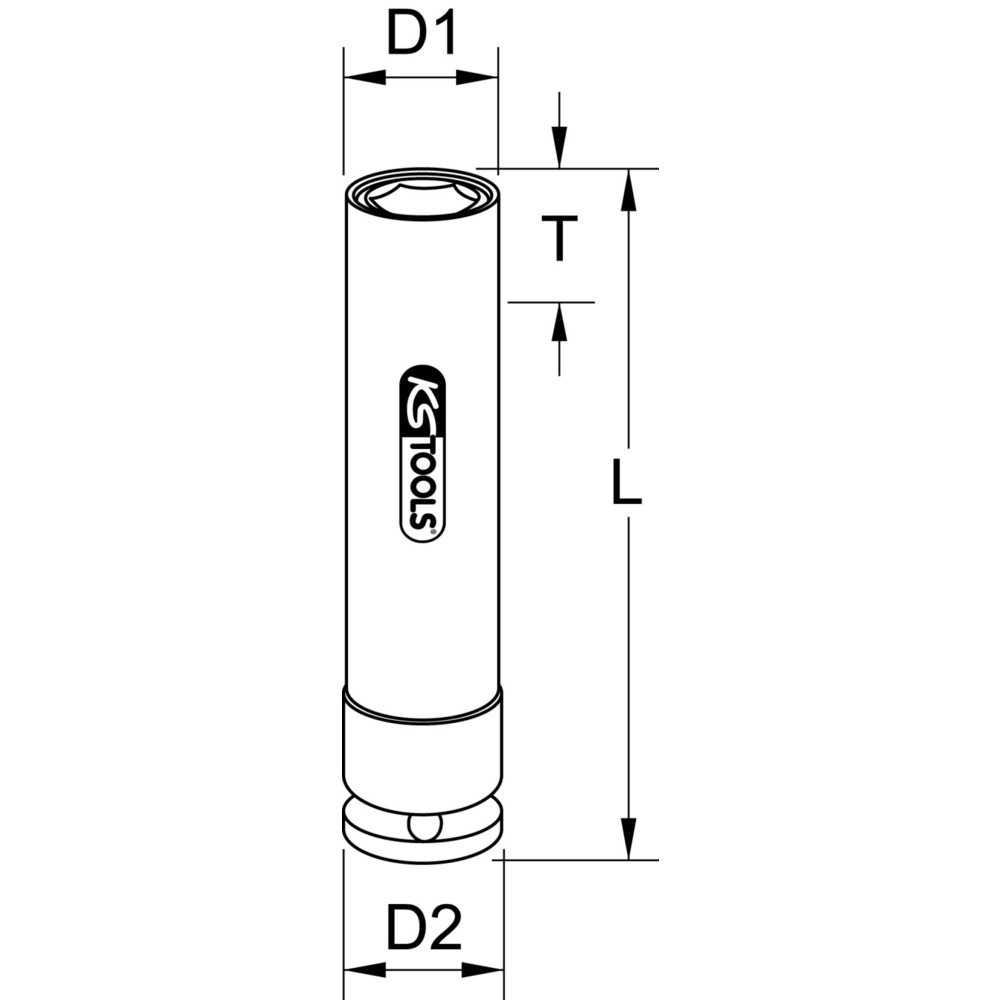 Produktabbildung Nr. 1: KS TOOLS 1/2" Spezial-Alu-Felgen Kraft-Stecknuss, XL, 17mm