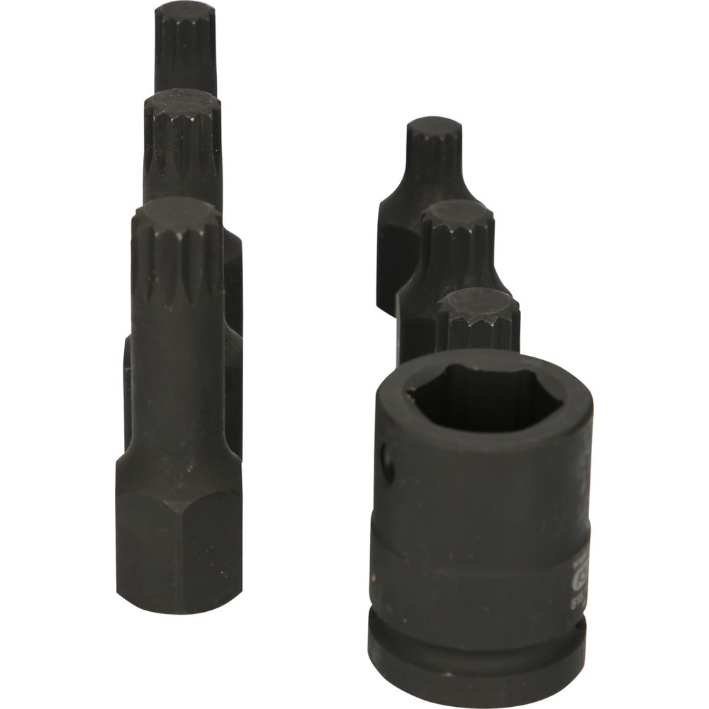 Produktabbildung Nr. 15: KS TOOLS 1/2" Spezial-Kraft-Bit-Stecknuss-Satz Vielzahn, 7-tlg M14-M18