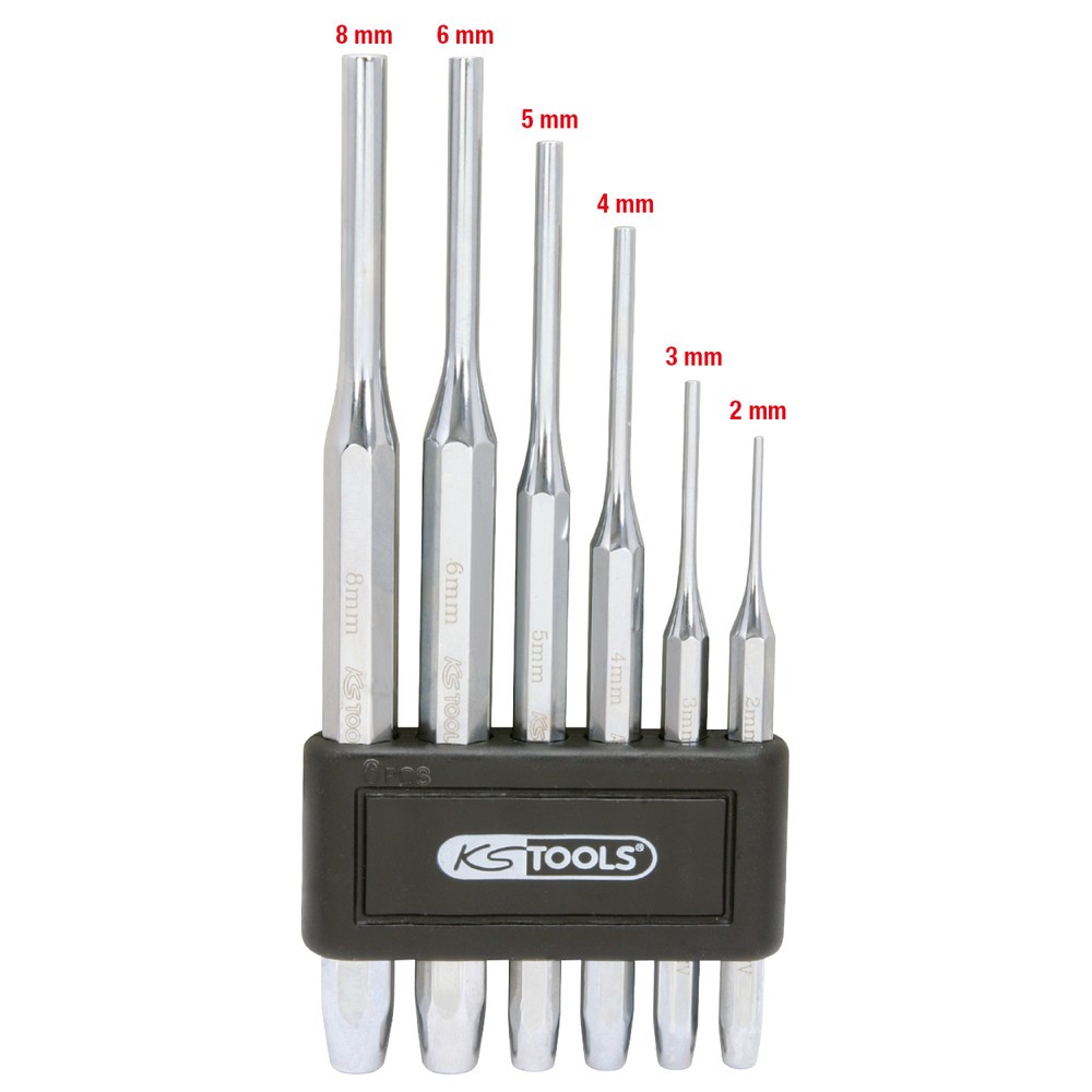Produktabbildung Nr. 2: KS TOOLS Splintentreibersatz, hochglanz verchromt, 6-tlg
