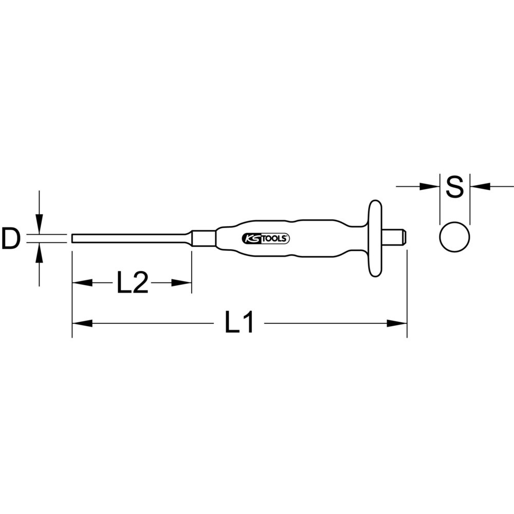 Produktabbildung: KS TOOLS Splintentreiber, Ø 4 mm, zylindrisch