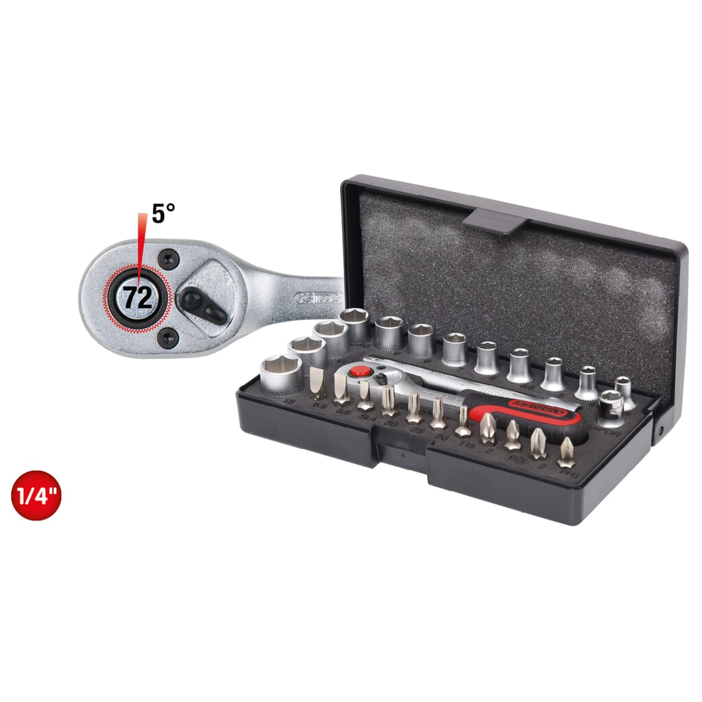KS TOOLS 1/4" Steckschlüssel-Satz, 26-tlg Produktabbildung: KS TOOLS 1/4" Steckschlüssel-Satz, 26-tlg
