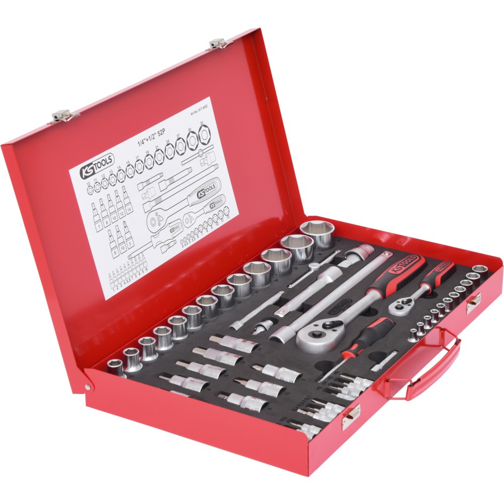 Produktabbildung Nr. 4: KS TOOLS 1/4"+1/2" Steckschlüssel-Satz, 52-tlg
