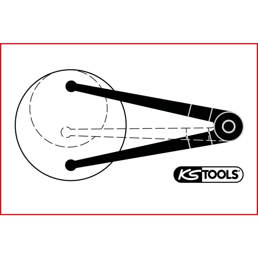 Produktabbildung Nr. 1: KS TOOLS Stirnlochschlüssel Ø 14 - 100 mm mit Zapfendurchmesser 5,0 mm