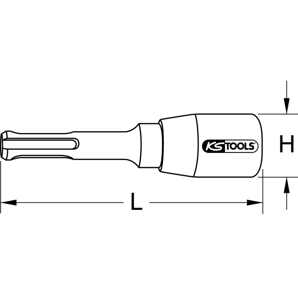 Produktabbildung Nr. 2: KS TOOLS Stockschraubendreher mit SDS-Aufnahme, M12