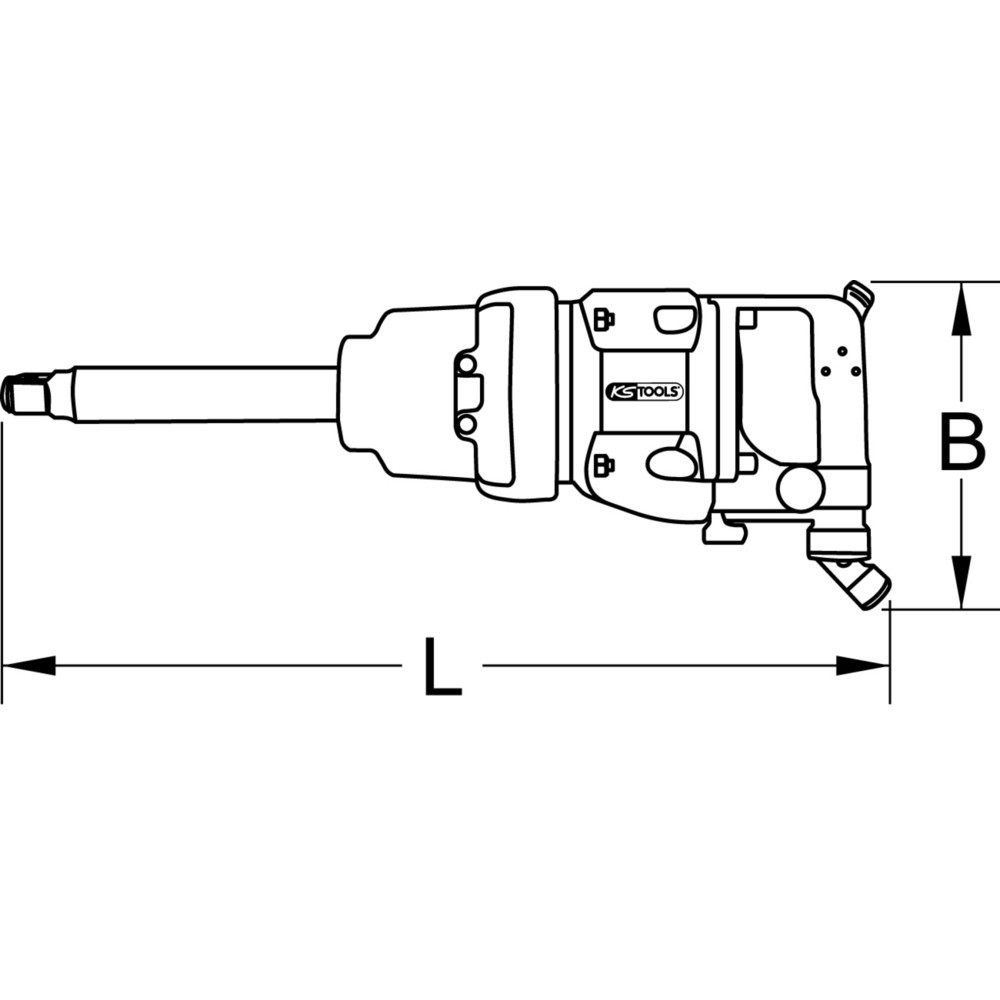 Produktabbildung Nr. 13: KS TOOLS 3/4" superMONSTER Hochleistungs-Druckluft-Schlagschrauber, 3405Nm, 504 mm