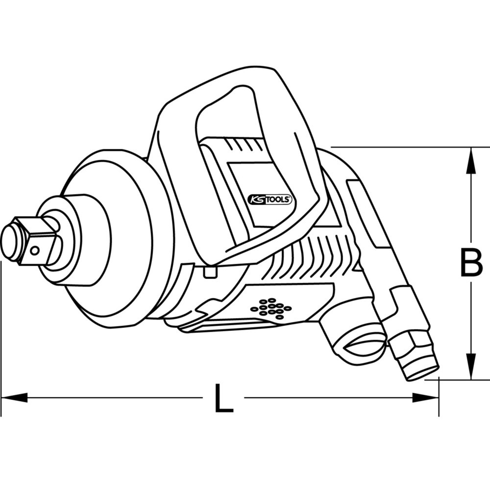 Produktabbildung Nr. 12: KS TOOLS 3/4" superMONSTER Hochleistungs-Druckluft-Schlagschrauber, 3405Nm