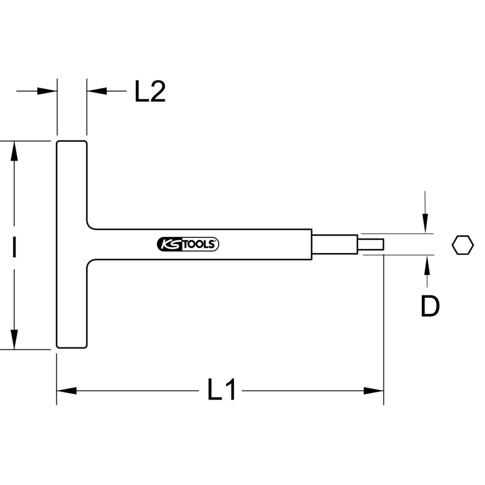 Produktabbildung Nr. 4: KS TOOLS T-Griff-Innensechskant-Stiftschlüssel mit Schutzisolierung, 3x120mm
