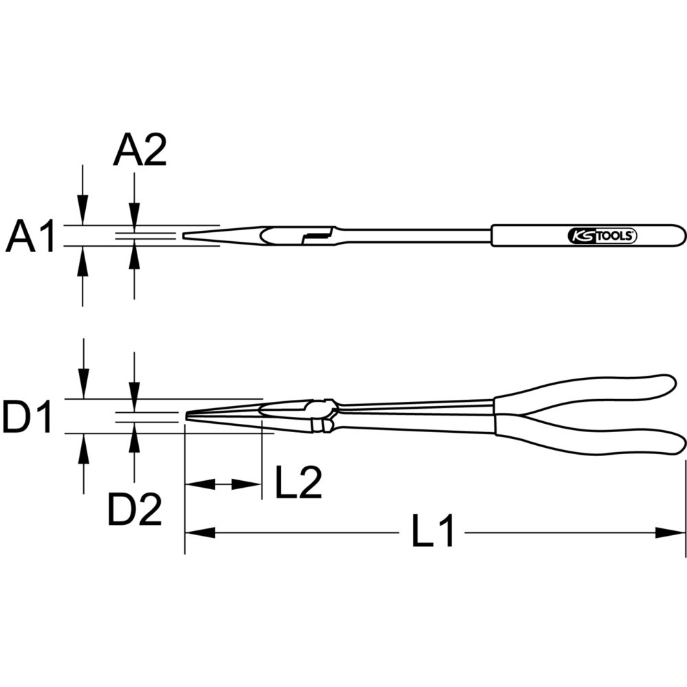 Produktabbildung Nr. 5: KS TOOLS Telefonzange, XL, 270mm