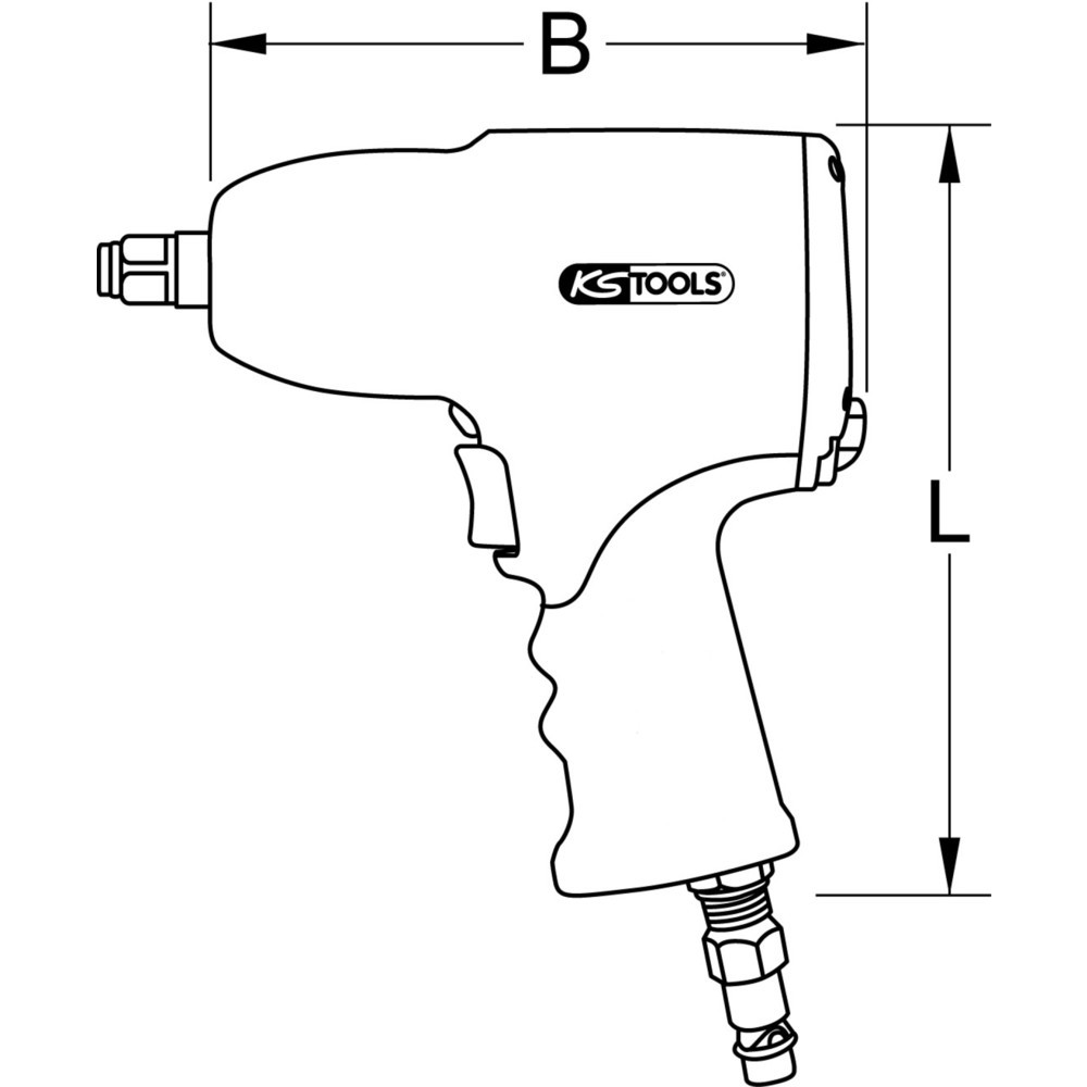 Produktabbildung: KS TOOLS 3/4" THE DEVIL Hochleistungs-Druckluft-Schlagschrauber, 2000Nm