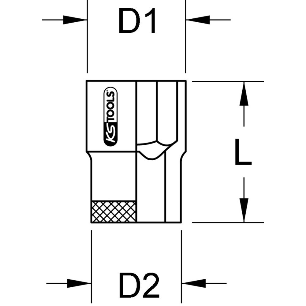 Produktabbildung Nr. 1: KS TOOLS 3/8" TITANplus Sechskant-Stecknuss, 13mm