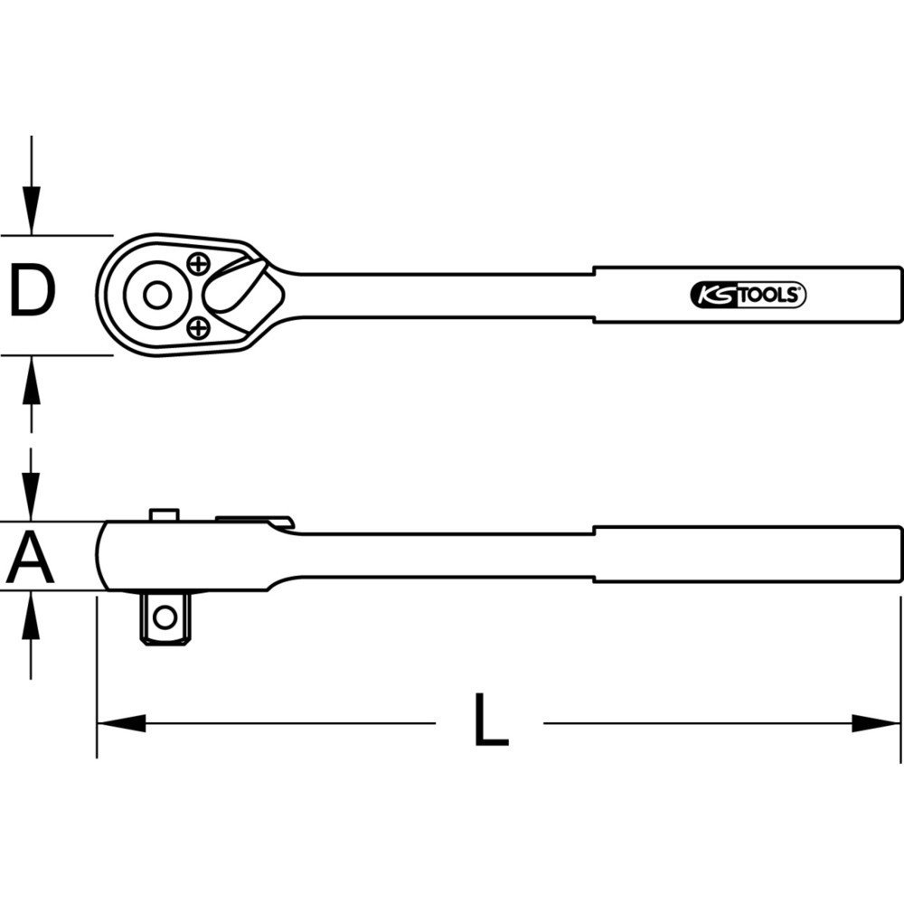 Produktabbildung Nr. 1: KS TOOLS 3/8" TITANplus Umschaltknarre, 30 Zahn