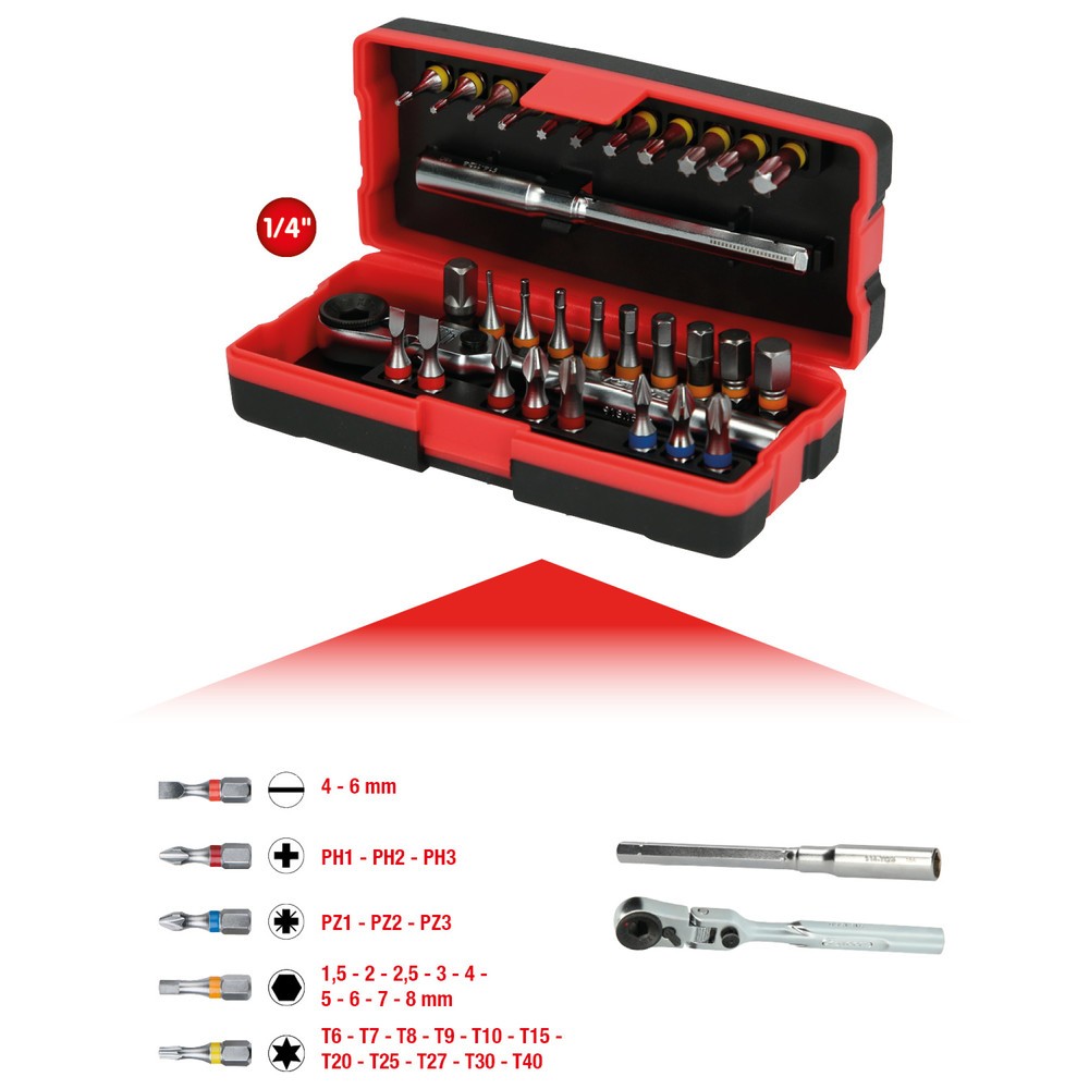 Produktabbildung Nr. 1: KS TOOLS 1/4" Bit-Satz, 31-tlg