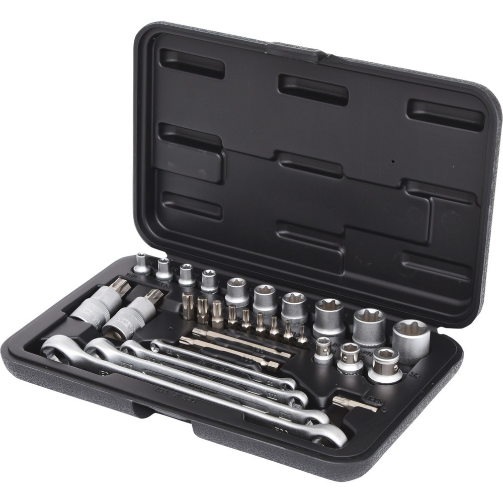 Produktabbildung Nr. 1: KS TOOLS 1/4"+3/8"+1/2" Torx-Steckschlüssel-Satz, 31-tlg
