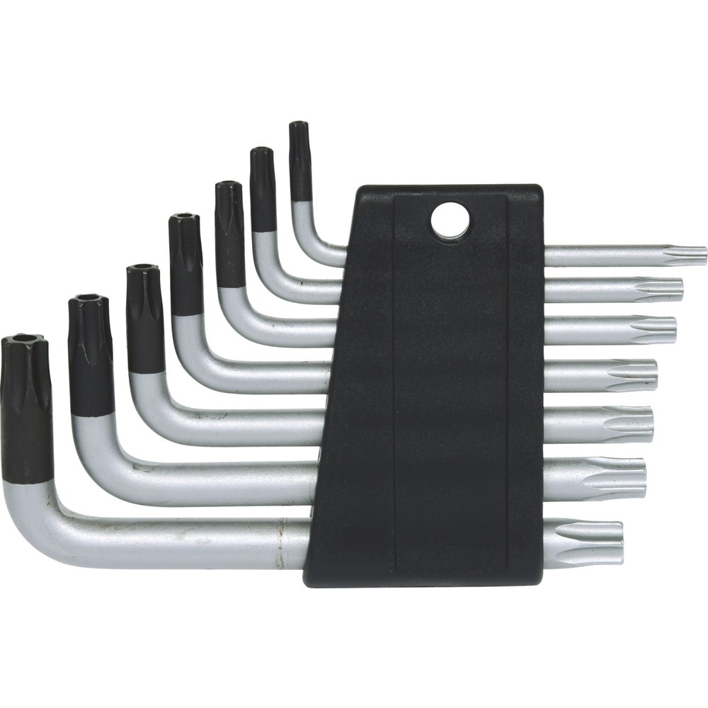 Produktabbildung Nr. 1: KS TOOLS Torx-Winkelstiftschlüssel-Satz mit Bohrung, kurz, 7-tlgTB10-TB40