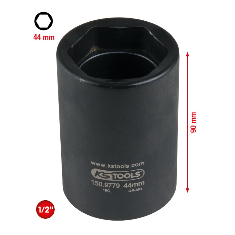 Produktabbildung Nr. 3: KS TOOLS 1/2" Traggelenk-Stecknuss für PSA, 44 mm