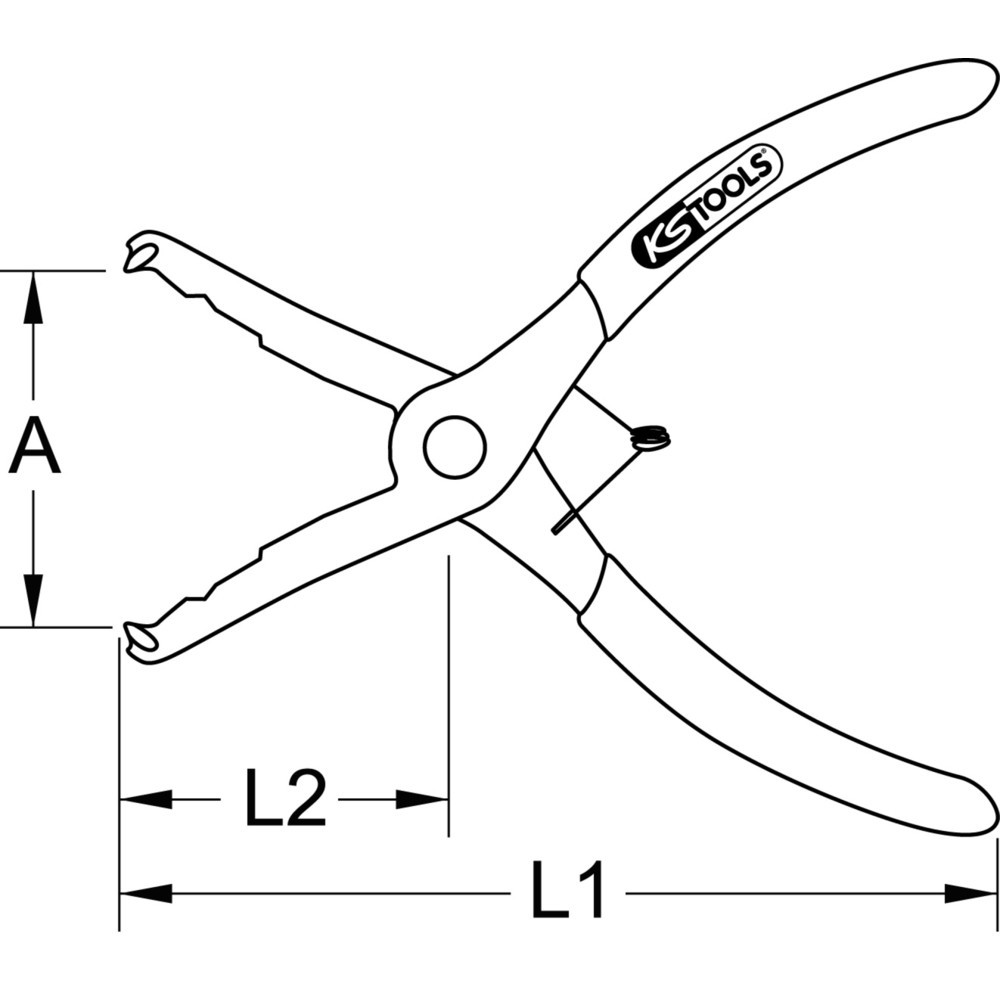 Produktabbildung Nr. 7: KS TOOLS Trim-Clip-Zange, Zangenende 35°, 190mm