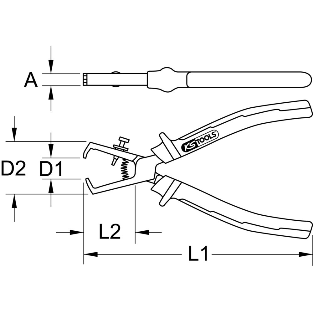 Produktabbildung Nr. 5: KS TOOLS ULTIMATEplus Abisolierzange, 180mm