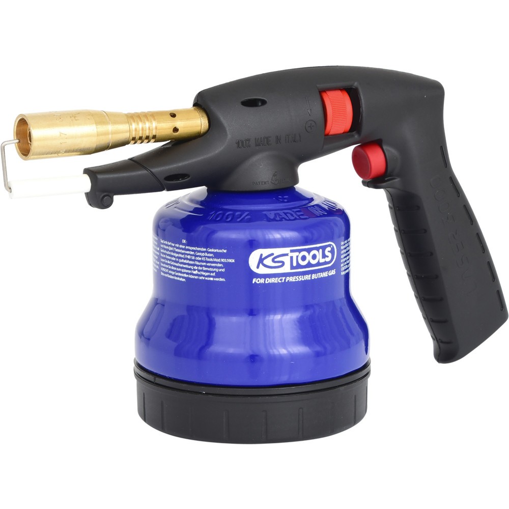 Produktabbildung: KS TOOLS Universal-Kartuschenlötgerät mit Piezo-Zündung, blau
