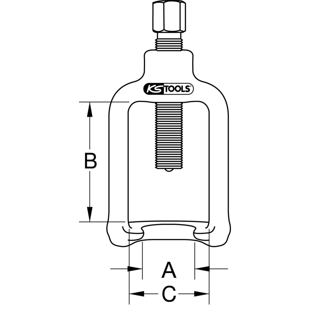 Produktabbildung Nr. 1: KS TOOLS Universal-Kugelgelenk-Abzieherglocke mechanisch, 55mm