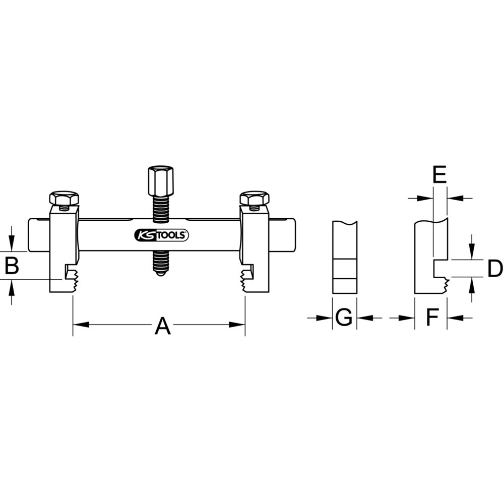 Produktabbildung Nr. 10: KS TOOLS Universal-Rillen-Riemenscheiben-Abzieher Ø 40-165 mm