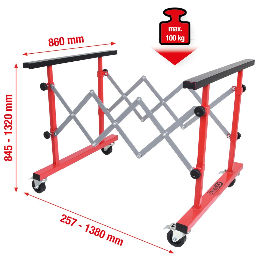 Produktabbildung: KS TOOLS Universal Teleskop-Mehrzweckwagen, 257-1380mm