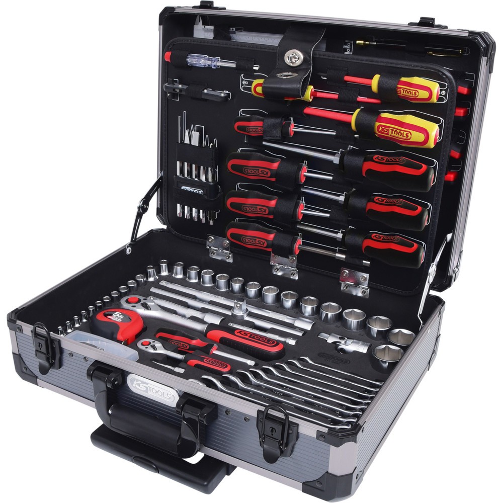 Produktabbildung: KS TOOLS 1/4"+1/2" Universal-Werkzeug-Satz, 130-tlg