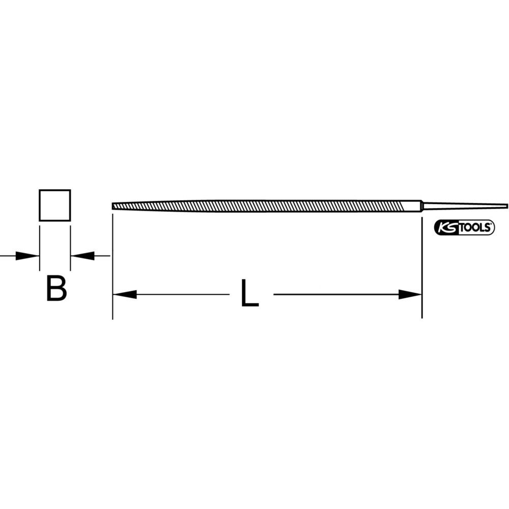 Produktabbildung Nr. 2: KS TOOLS Vierkant-Feilenblatt, Form D, 150mm, Hieb1