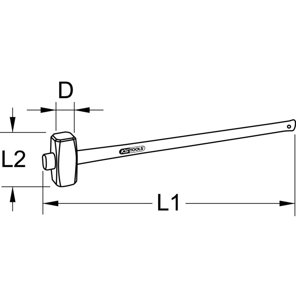 Produktabbildung Nr. 6: KS TOOLS Vorschlaghammer mit Fiberglasstiel, 4000g