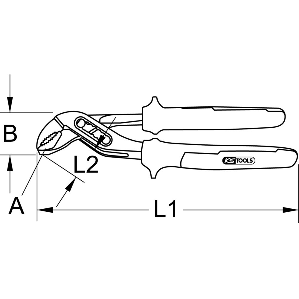 Produktabbildung Nr. 5: KS TOOLS Wasserpumpenzange, 1.1/2''