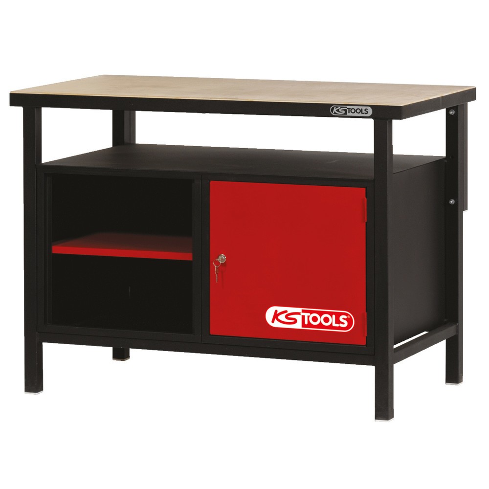 KS TOOLS Werkbank mit 1 Tür, H840xB1200xT600mm Produktabbildung: KS TOOLS Werkbank mit 1 Tür, H840xB1200xT600mm